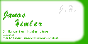janos himler business card
